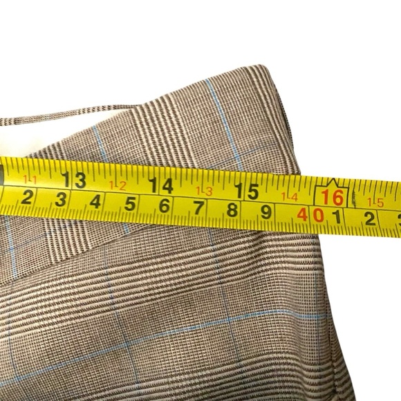 BOSCO UOMO Tan Houndstooth Men’s Pants Sz 32 Lightweight Summer Designer Preppy - Picture 3 of 6